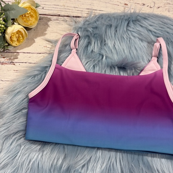 Splits59 Ombre Blue Pink V-neck Sports Bra - Picture 5 of 6